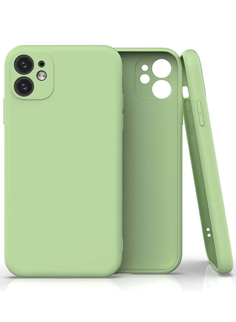 رفع القضية متوافق مع حافظة iPhone 12 مقاس 6.1 بوصة، سيليكون سائل ممتاز [حماية الكاميرا] [بطانة ناعمة من الألياف الدقيقة المضادة للخدش] غطاء هاتف نحيف واقٍ مقاوم للصدمات لهاتف iPhone 12، أخضر - Image 1