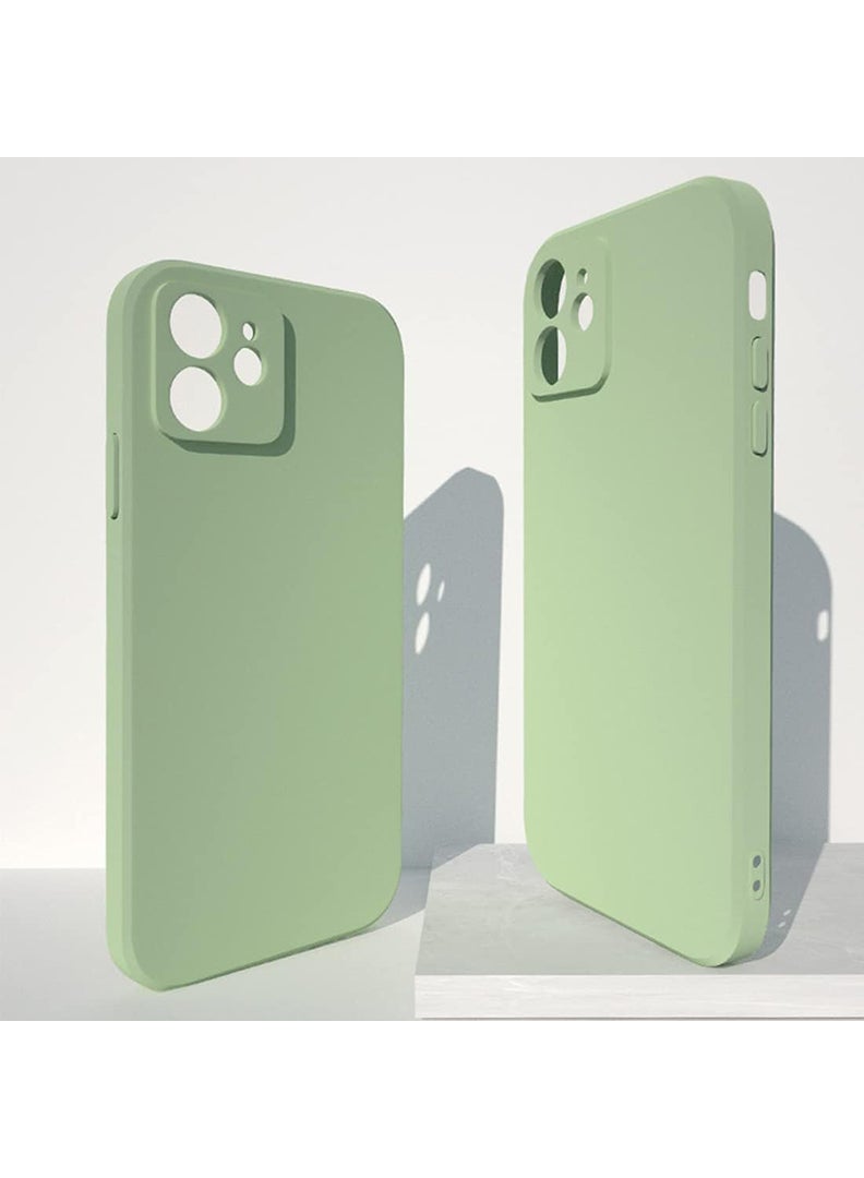 رفع القضية متوافق مع حافظة iPhone 12 مقاس 6.1 بوصة، سيليكون سائل ممتاز [حماية الكاميرا] [بطانة ناعمة من الألياف الدقيقة المضادة للخدش] غطاء هاتف نحيف واقٍ مقاوم للصدمات لهاتف iPhone 12، أخضر - Image 3