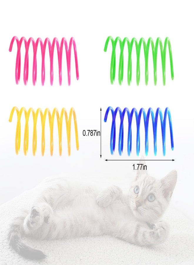Shudyear Pack of 32 cat Coil Springs for Indoor, Colourful and Durable Plastic Spring coils to Attract, Chewing, Hunting, Interactive Toys for Cats and Kittens (32pc) - Image 2