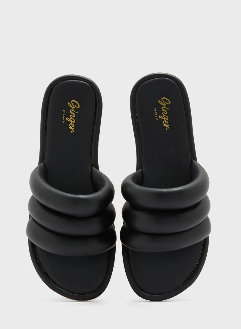 Ginger Padded Triple Flat Sandal