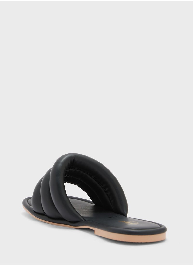 Ginger - Padded Triple Flat Sandal - Image 1