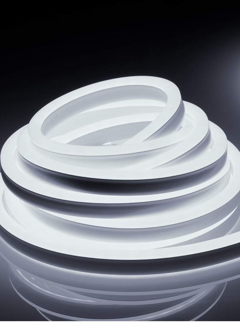 شريط إضاءة LED عالي الجودة 120 مصباح LED عالي السطوع IP44 شريط إضاءة نيون 2835 SMD مع موصل LED بقابس أمريكي للديكور الداخلي والخارجي وغرفة الإضاءة وديكور المطبخ باللون الأبيض البارد  - Image 1