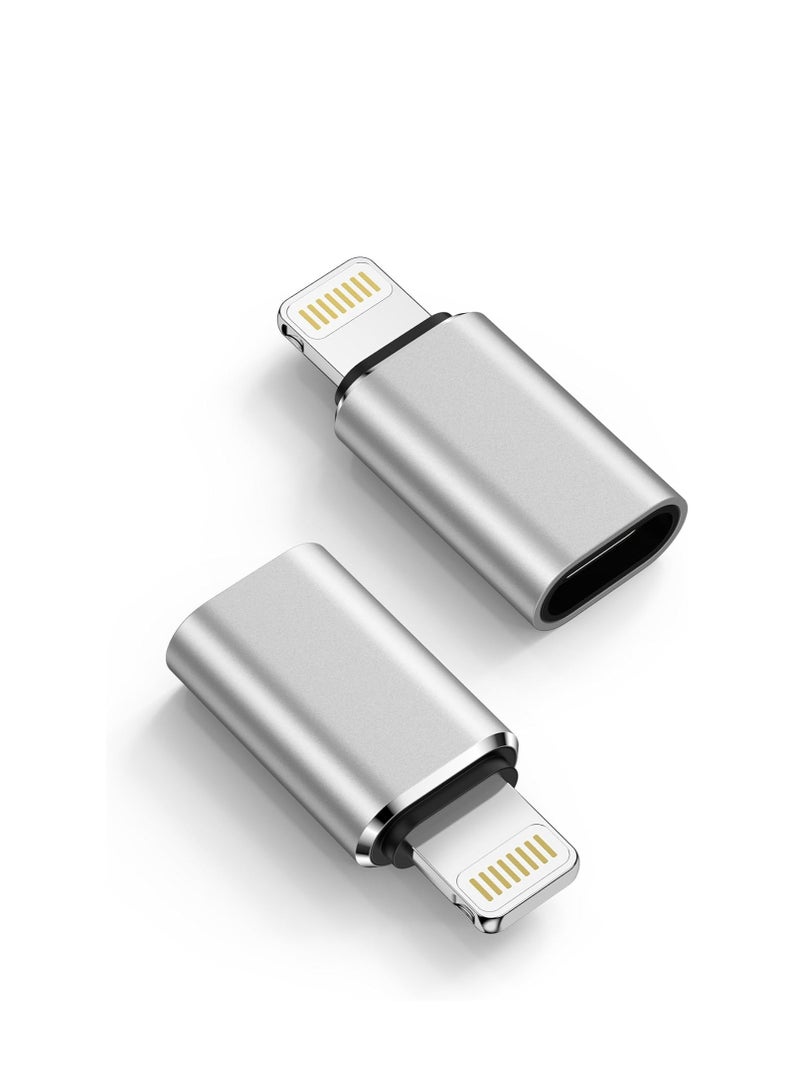 Terabyte [2-Pack] USB C to Lightning Adapter, Type C to Lightning Adapter Support PD Fast Charging & Data Sync – Compatible with iPhone 14/13/12/11/X/XR Pro, iPad, AirPods - Image 1