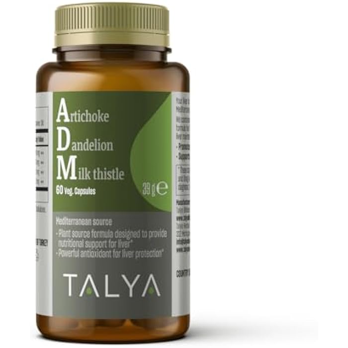 TALYA Milk Thistle Silymarin Artichoke Dandelion Herbal Liver Detox Cleanse Liver Support Supplement Vegan Capsules 60 Count 1 Month Supply Non GMO - Image 1