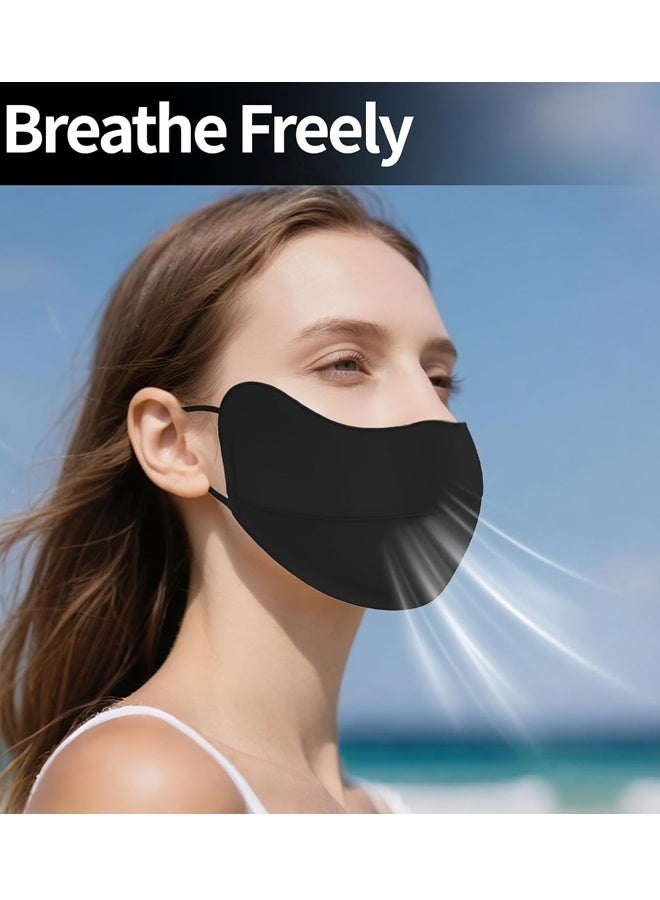 2 PCS UV Face Mask Sun Protection,UPF 50+Blocks 95% of UVA/UVB Rays,UV Face Mask for Women Washable Reusable（Gray） - Image 5