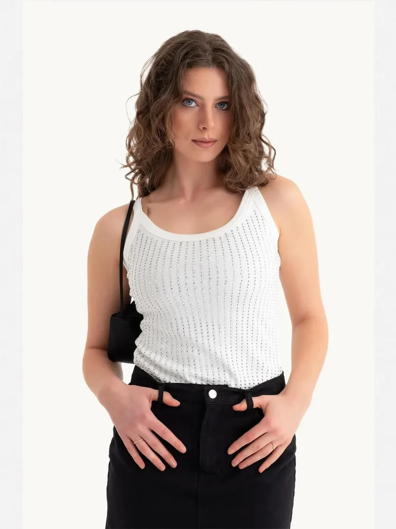 HICCUP Scoop Neck Ribbed Tank top