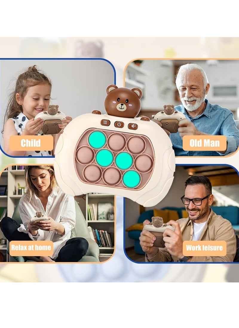 Interactive Bear Bubble Game Console – Light-Up Pop Toy with Music & Sound, Stress Relief for Kids & Adults, Portable Educational Gift  - Image 2