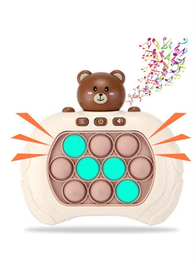 Interactive Bear Bubble Game Console – Light-Up Pop Toy with Music & Sound, Stress Relief for Kids & Adults, Portable Educational Gift  - Image 1