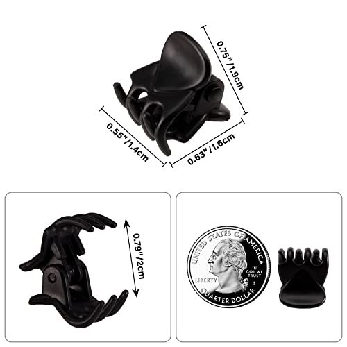 YOHAMA 36 PCS Black Mini Hair Claw Clips Great for Design Kids and Adult Hairstyles Decoration Buns, Pining Bangs Strong Grip Multifunction Clamp Clips. - Image 2