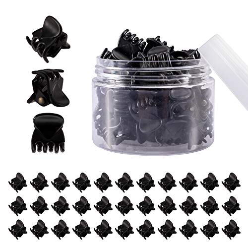 YOHAMA 36 PCS Black Mini Hair Claw Clips Great for Design Kids and Adult Hairstyles Decoration Buns, Pining Bangs Strong Grip Multifunction Clamp Clips. - Image 1