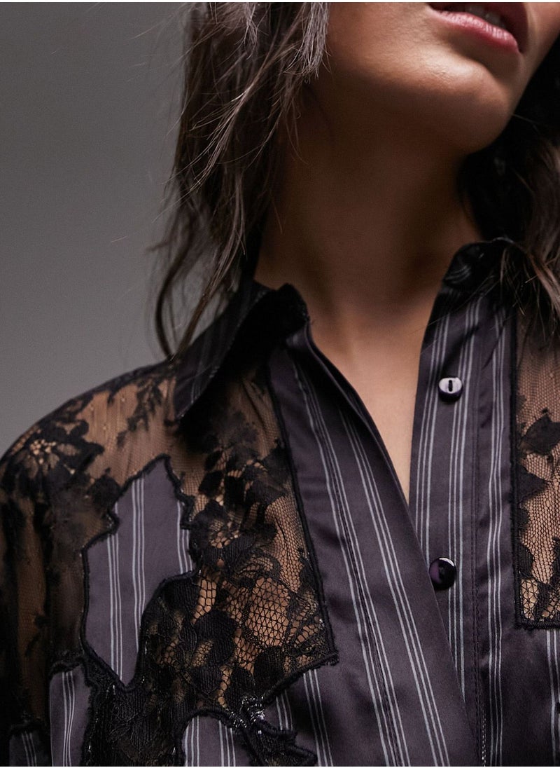 TOPSHOP Button Down Front Knot Shirt  - Image 3