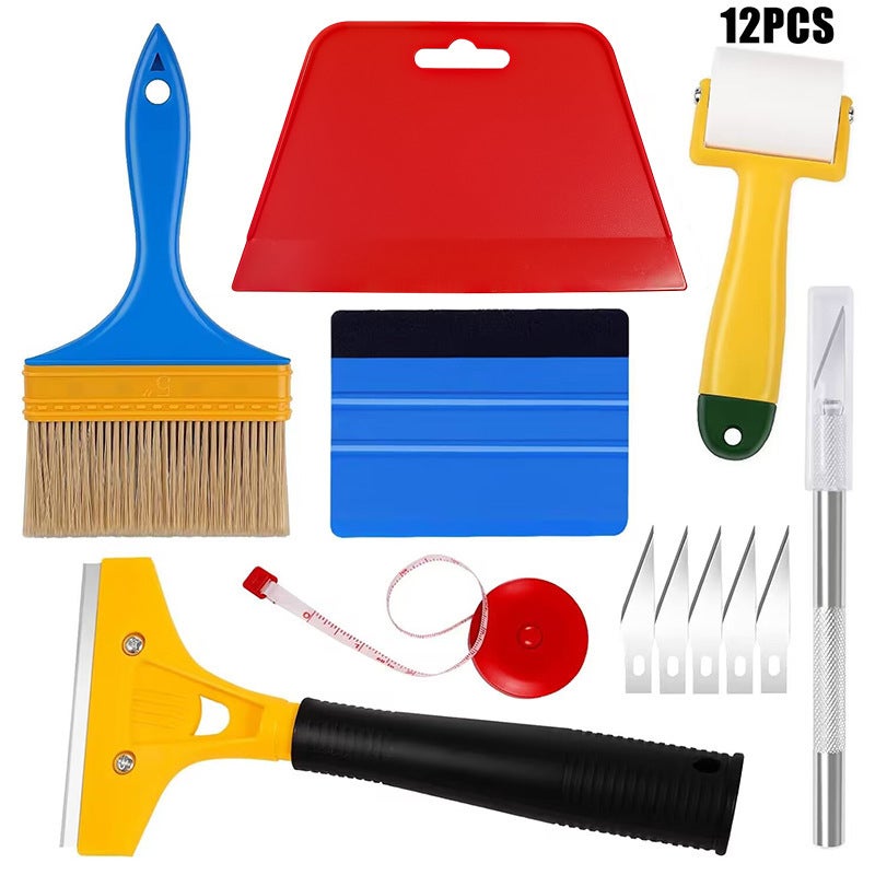 12-Piece Car Scraper Wallpaper Smoothing Tool Kit 12-piece set of car film scraper 