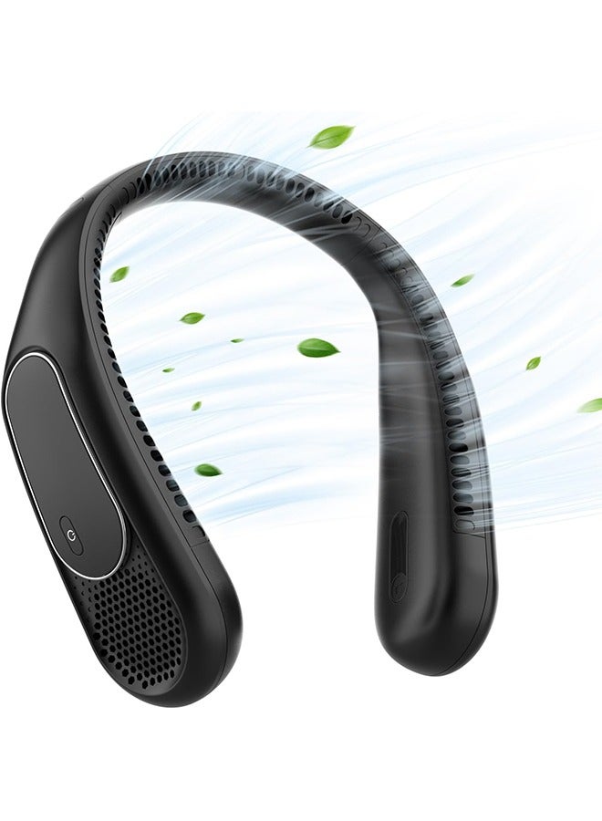 general Neck Fan, Hands Free Bladeless Neck Fans Portable Rechargeable, 6000 mAh Battery Operated Wearable Personal Fan, Cooling Neck Fan, 3 Speeds, USB Fan Gifts - Image 1