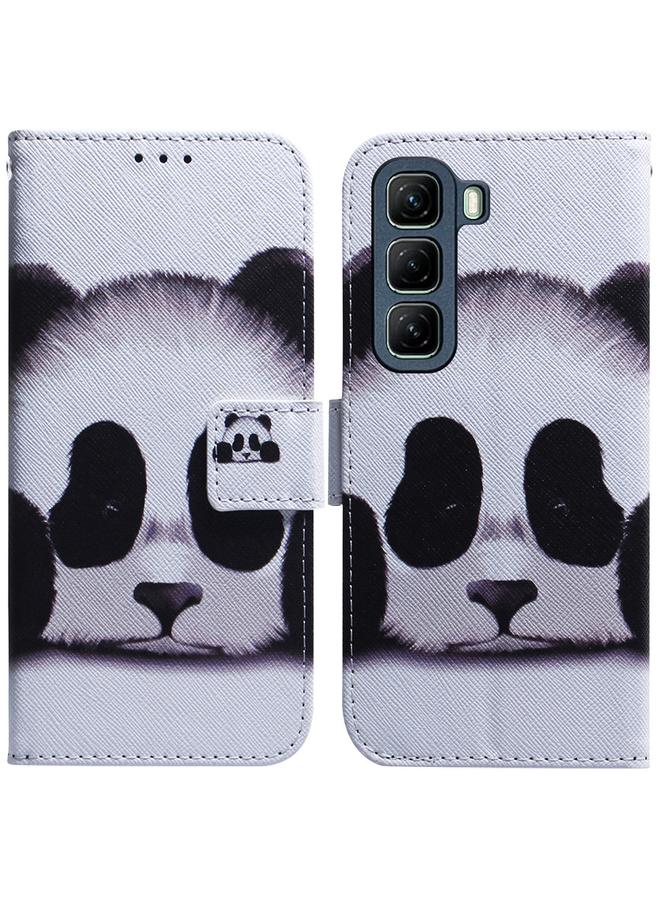 زبون جراب هاتف Infinix Hot 50 4G من الجلد بتصميم رسومات ملونة - Image 1