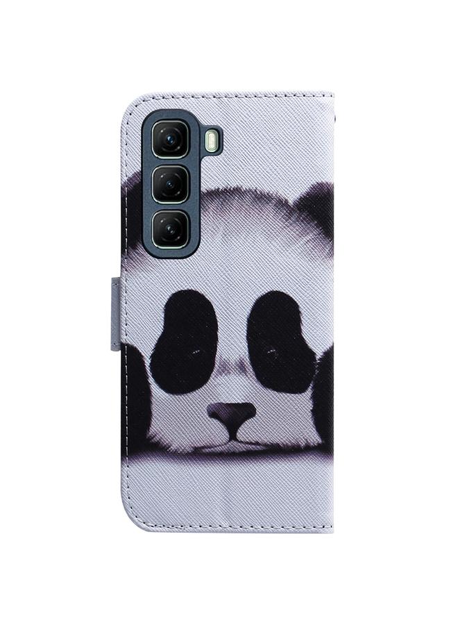 زبون جراب هاتف Infinix Hot 50 4G من الجلد بتصميم رسومات ملونة - Image 3