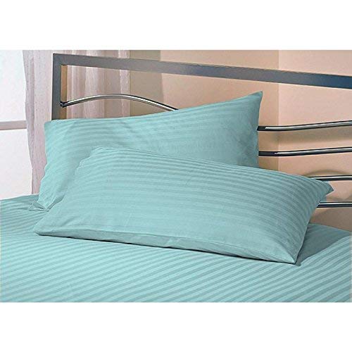 Daksh Sateen Stripe 300 TC Cotton Pillow Cover, 20 x 36 inch, Sky Blue, 2 Pieces - Image 4