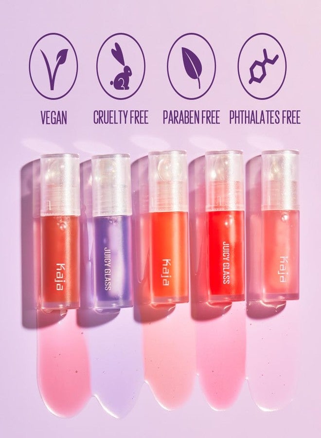 Kaja Juicy Glass Lip Oil -Rose Hip Spritz - Clear Tint Gloss Plumper - Hydrating Lightweight Shine with Vitamin Tree Fruit Oil, Vegan Cruelty-Free 4mL - Image 4