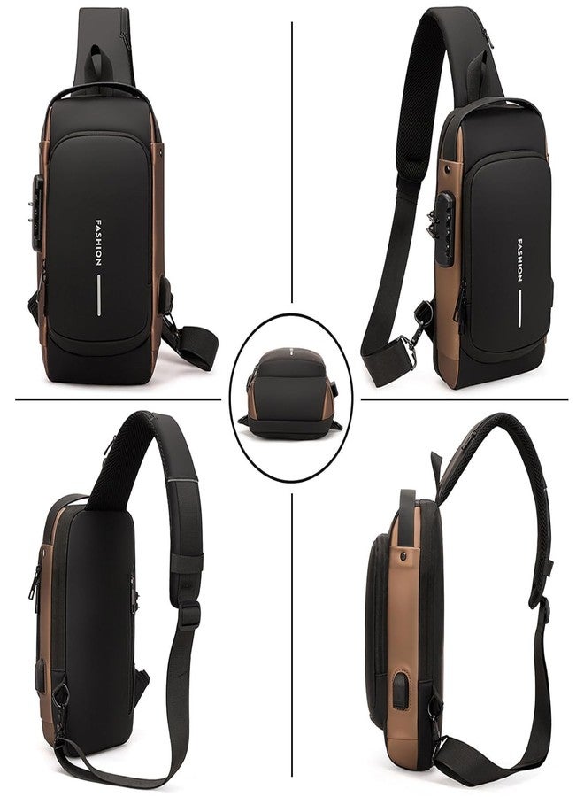 DIPDEY Anti-Theft Sling Chest Bag For Men's & Women's Waterproof Backpack Cross body with USB Charging Port for Travel | Hiking Jogging Gym Picnic Daily Use, Multicolor (Pack of 1) - Image 2