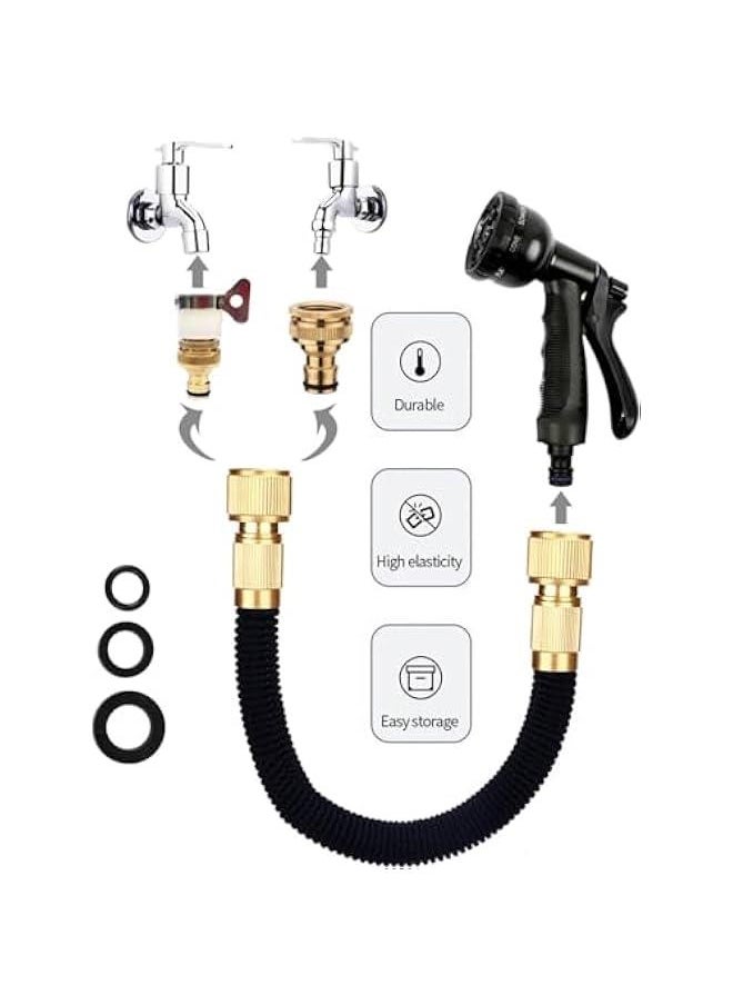 TRASSLE 100FT Garden Hose, Expandable Water Hose, Flexible No-Kink Water Pipe With 8 Function Hose Spray Nozzle, Brass Connector, Holder & Storage Bag for Watering Cleaning Pet Bathing Car Washing  - Image 2