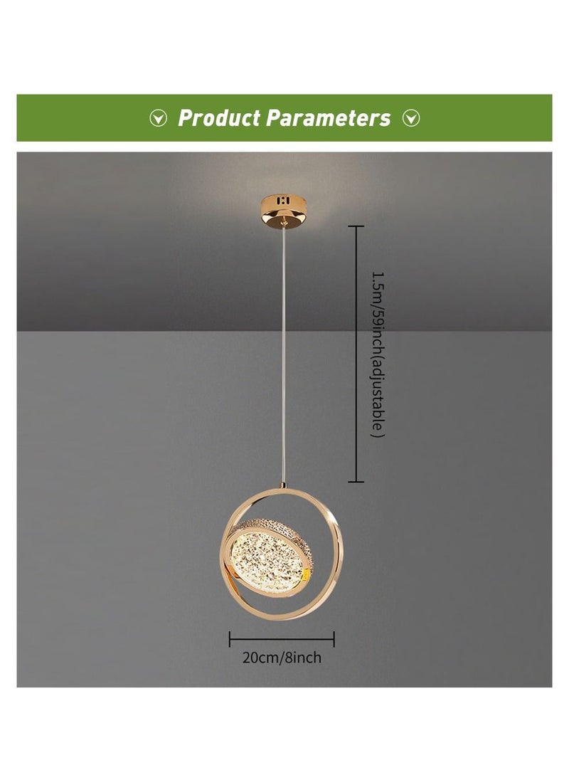 Luxurious Crystal Chandelier with Single Circular Base