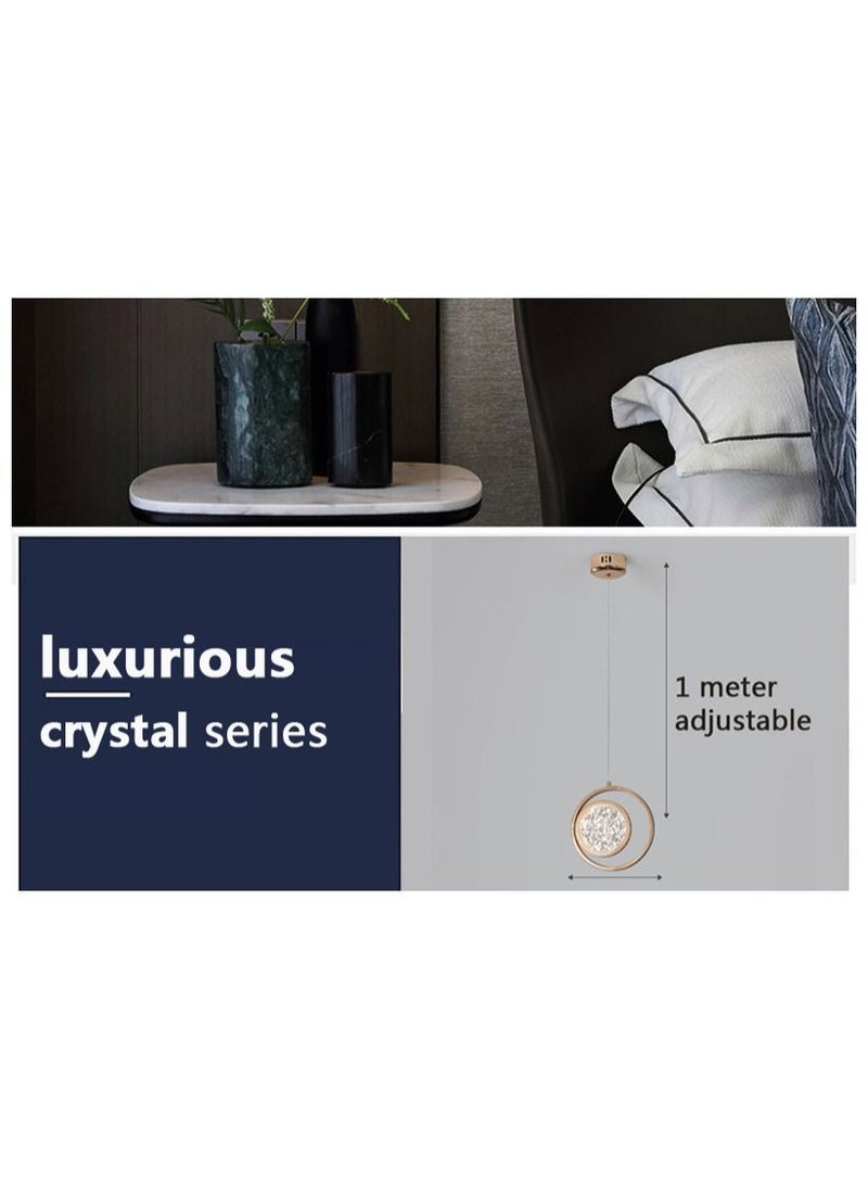 Luxurious Crystal Chandelier with Single Circular Base