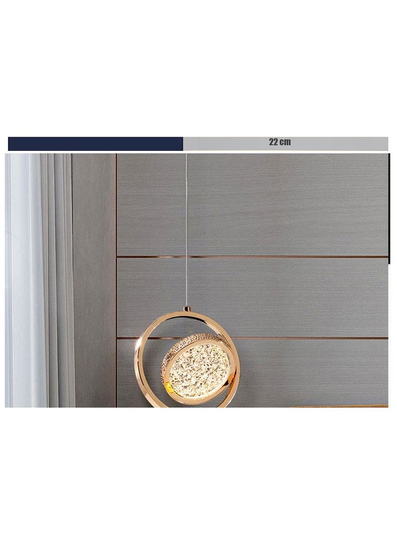 Luxurious Crystal Chandelier with Single Circular Base