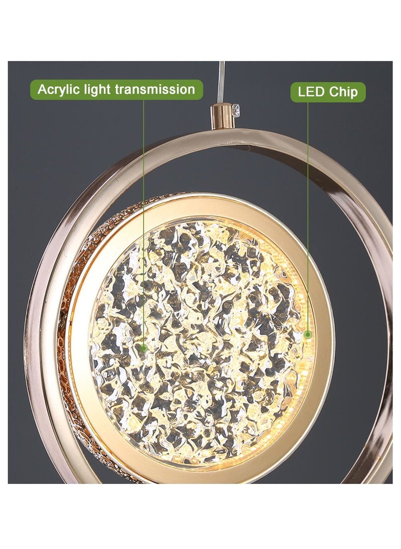 Luxurious Crystal Chandelier with Single Circular Base