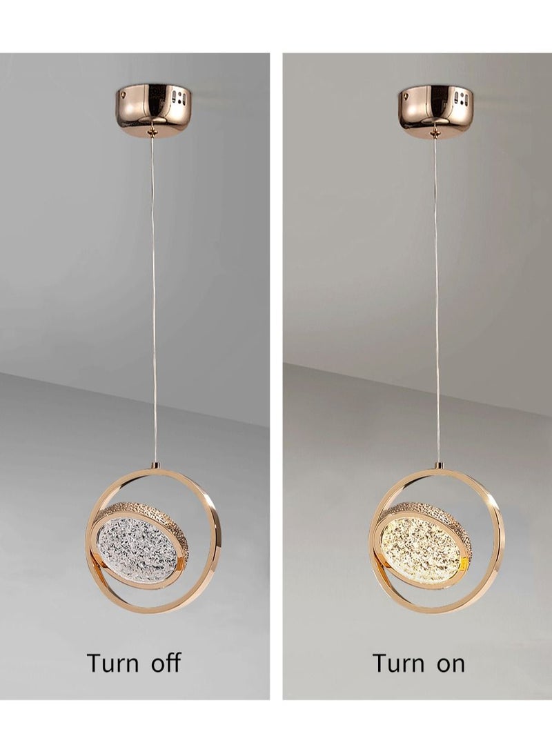 Luxurious Crystal Chandelier with Single Circular Base