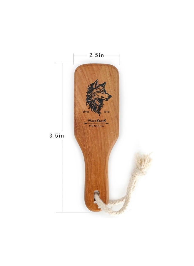 menesia - Soft Bristle Brush - Boar Bristle For Men And Women, Slicking Back, Fine And Sleek Hair - Beard Brush (Wolf) - Image 1