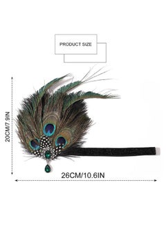 1920S Flapper Headpiece Peacock Headband Feather Headpieces Cocktail Hair Accessories For Women And Girls - pzsku/ZAFC0C830514966DFEC2BZ/45/_/1735566972/d155948f-a44d-4c76-a2d9-e59d76e8c85a