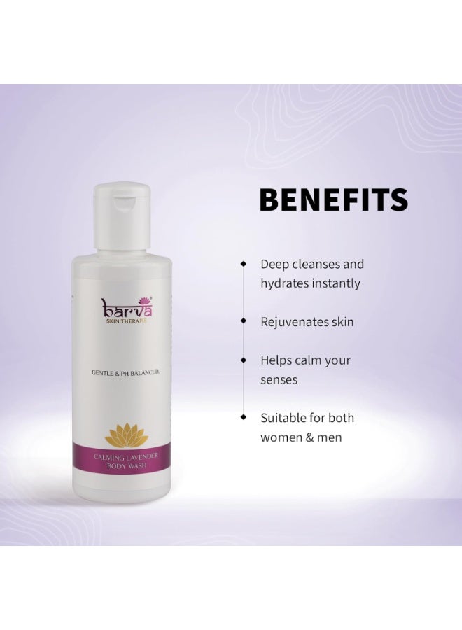 Barva Calming Lavender Body Wash 200ml | With Aloe Vera | Relaxing & Moisturizing Shower Gel | Gentle Cleansing for All Skin Types - Image 3