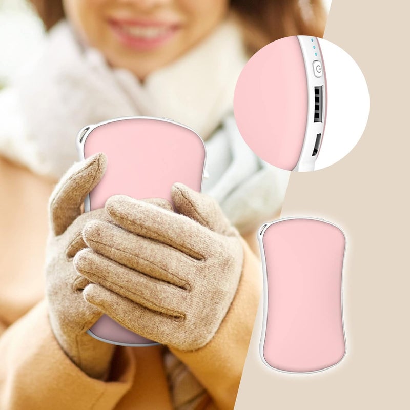 ويوبلز مدفئات يدوية قابلة لإعادة الشحن، بنك طاقة USB قابل لإعادة الاستخدام بسعة 3500 مللي أمبير، مدفئ يدوي كهربائي محمول للجيب، 3 مستويات حرارة تصل إلى 65 درجة مئوية، أقراص عطرية مدمجة، هدية دافئة للنساء والرجال - Image 2