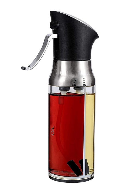 Olive Oil Pump Sprayer, Vegetable Peanut and Vinegar Mister Dispenser Bottle Set, for Cooking, Kitchen, BBQ, Salad, Roasting, Grilling, Air Fryer (2 Pcs, 100 ml)
