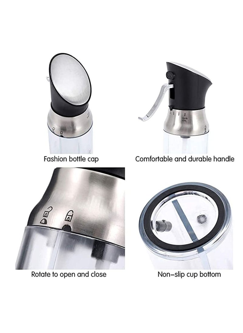 Olive Oil Pump Sprayer, Vegetable Peanut and Vinegar Mister Dispenser Bottle Set, for Cooking, Kitchen, BBQ, Salad, Roasting, Grilling, Air Fryer (2 Pcs, 100 ml)