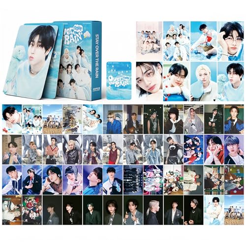 PYAJUU Stray Kids Photocards KPOP Stay Over The Rain Album Cards 55PCS Stray Kids 5th FanClub Photo Cards Giant Album HOP Greeting Card Straykids Merch - Image 2