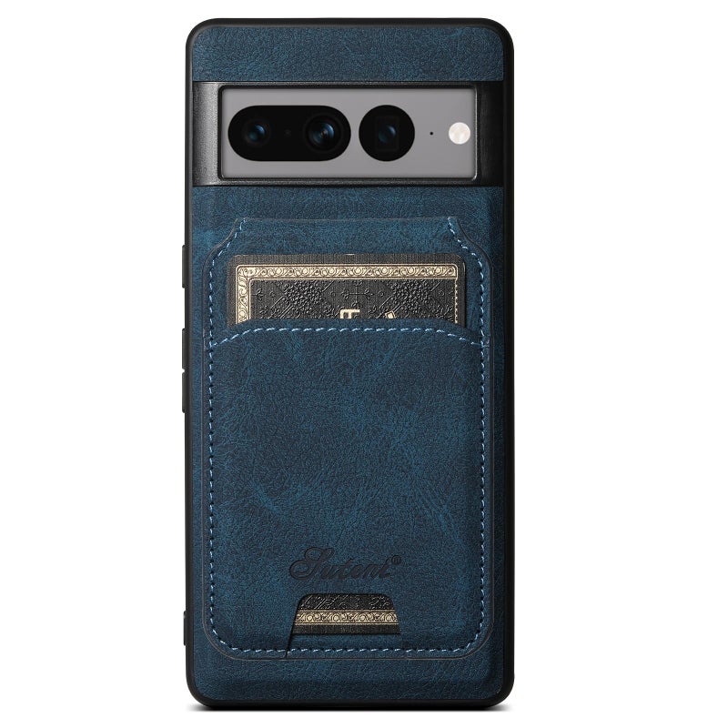 Suteni For Google Pixel 10 H16 Litchi Texture Leather Detachable Wallet Back Phone Case(Blue) - Image 1