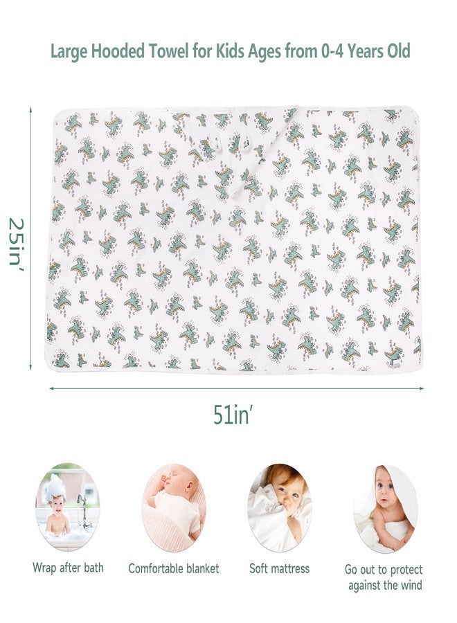 REMASS Hooded Baby Towel - Super Soft Baby Towel with Hood 25x51 Inches - Absorbent Baby Beach Towel for Newborn Infant Toddler 0-4 Years,Toddler Towels for boy - Image 3
