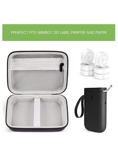 KASTWAVE Case Compatible with NIIMBOT D11 Label Maker Printer, Hard Carry Case for Labeler Makers & Labeling Tapes, Storage Bag for Phomemo D30, Canon, Mini Photo Printer & Label Paper Accessories, Black  - Image 4