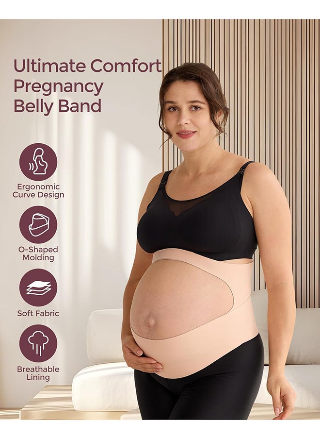 Momcozy Pregnancy Belly Band, CozySupport Ergonest Maternity Belly Band, Invisible Pregnancy Belt for Back, Abdomen, Waist - XL  - Image 2