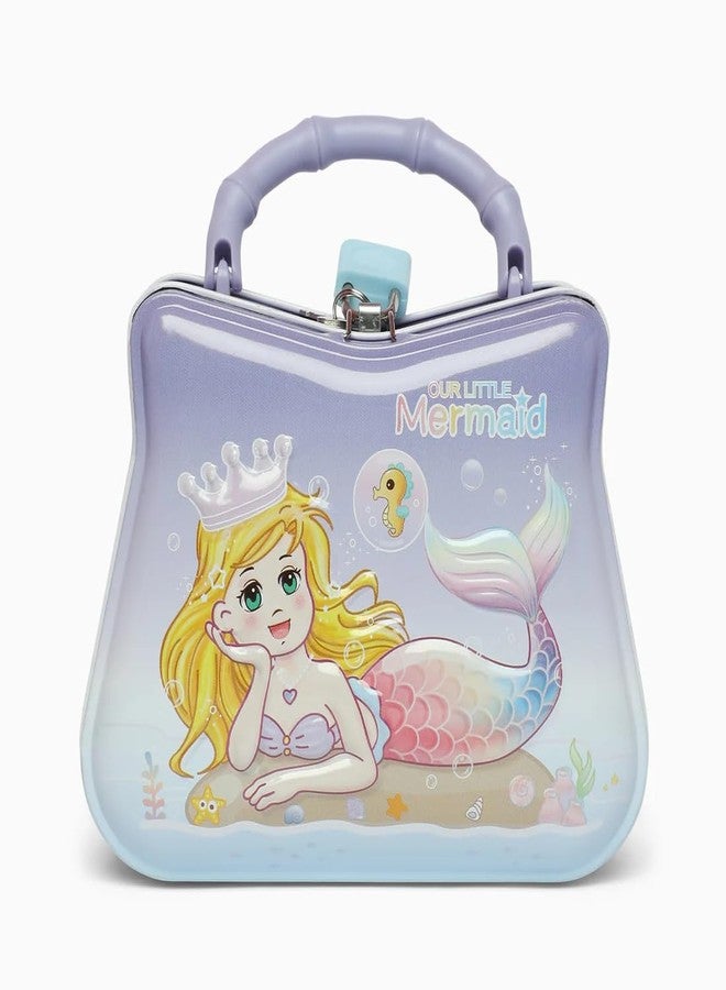 Sajani Cute Cartoon Creative Portable Piggy Bank, Money Saving Box with Combination Lock, Mini Coin Bank Gifts for Boys and Girls, Best Return Gifts for Kids (Pack of 1) (Mermaid - Pink) - Image 2