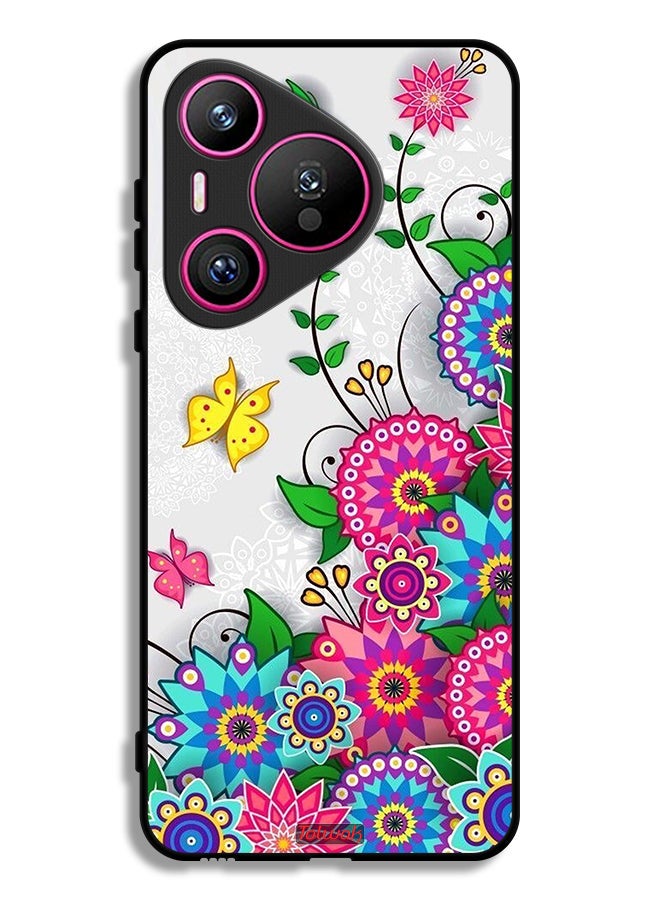 Tolwak Huawei Pura 70 Protective Case Cover Mandala Flowers - Image 1
