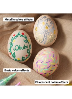 Ohuhu 40 Colors Acrylic Paint Pens: Acrylic Paint Markers For Easter Eggs Rock Painting Diy Water-Based Paint Markers For Stone Wood Glass Ceramic Fabric Canvas Plastic Metal  - Image 4