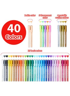 Ohuhu 40 Colors Acrylic Paint Pens: Acrylic Paint Markers For Easter Eggs Rock Painting Diy Water-Based Paint Markers For Stone Wood Glass Ceramic Fabric Canvas Plastic Metal  - Image 2
