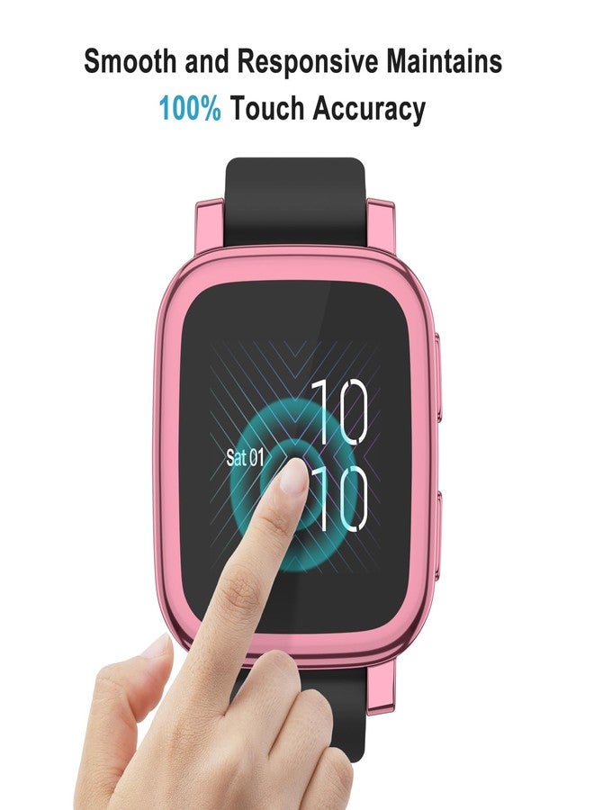 Vanjua 4 Pack Case for Garmin Venu Sq 2 / Venu Sq Screen Protector Case, Soft TPU All-Around Protective Screen Cover Bumper Frame Compatible with Garmin Venu Sq 2 Music/Venu Sq Music Smartwatch (4Pack D) - Image 3