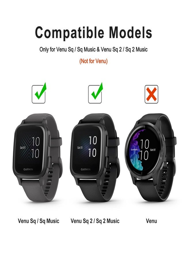 Vanjua 4 Pack Case for Garmin Venu Sq 2 / Venu Sq Screen Protector Case, Soft TPU All-Around Protective Screen Cover Bumper Frame Compatible with Garmin Venu Sq 2 Music/Venu Sq Music Smartwatch (4Pack D) - Image 2