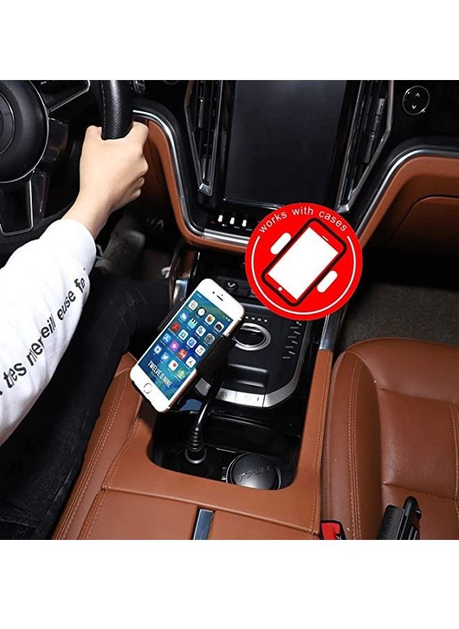 PADOM Padom Car Cup Holder Phone Mount with A Long Flexible Neck for any Cell Phones iPhone 11 Pro iPhone Max iPhone SE iPhone XS iPhone Max iPhone X iPhone 8 iPhone 7 Plus Galaxy Google Pixel  - Image 4