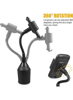 PADOM Padom Car Cup Holder Phone Mount with A Long Flexible Neck for any Cell Phones iPhone 11 Pro iPhone Max iPhone SE iPhone XS iPhone Max iPhone X iPhone 8 iPhone 7 Plus Galaxy Google Pixel  - Image 5