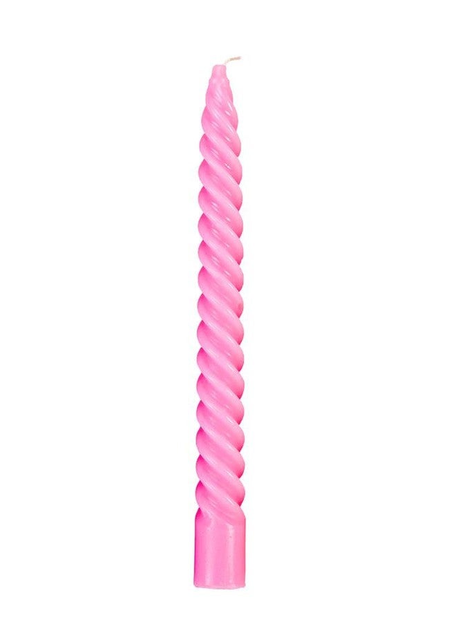 Luces Paraffin Wax Smokeless Scented Pink Colour Twisted Stick Candles Decorations for Living Room Pack of 6 - Image 2