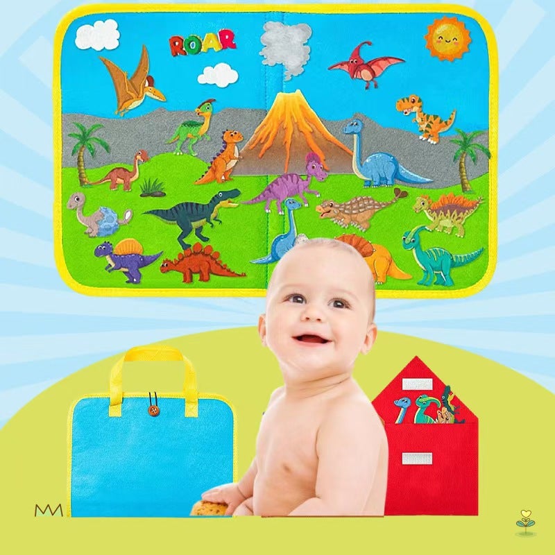Story Board Set Portable Felt Learning Board Children'S Montessori Story Dressing Board Felt Busy Board - Image 1