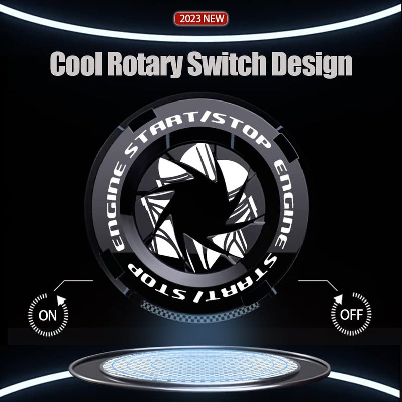 Tybasthe Rotary Start Button Cover, Mandalorian Car Accessories, Engine Start Button Cover, Star Wars Car Stickers, Interior Decor, Cha Switch Cover - Image 3
